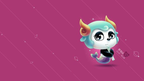 魔羯座可爱壁纸动漫_哪里找高清无水印