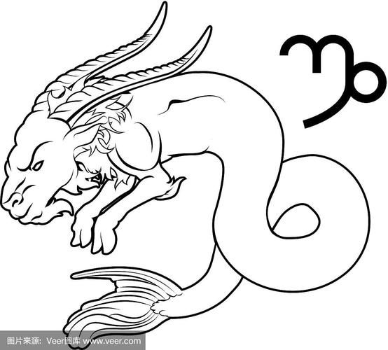 魔羯座简笔画怎么画_魔羯座简笔画步骤