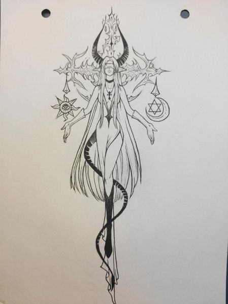 魔羯纹身手稿含义_魔羯纹身手稿设计灵感