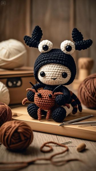 钩针天蝎座玩偶图解_天蝎座钩针玩偶教程