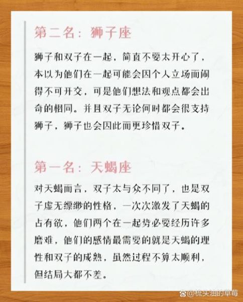 狮子男和双子女配对指数_为什么绝配